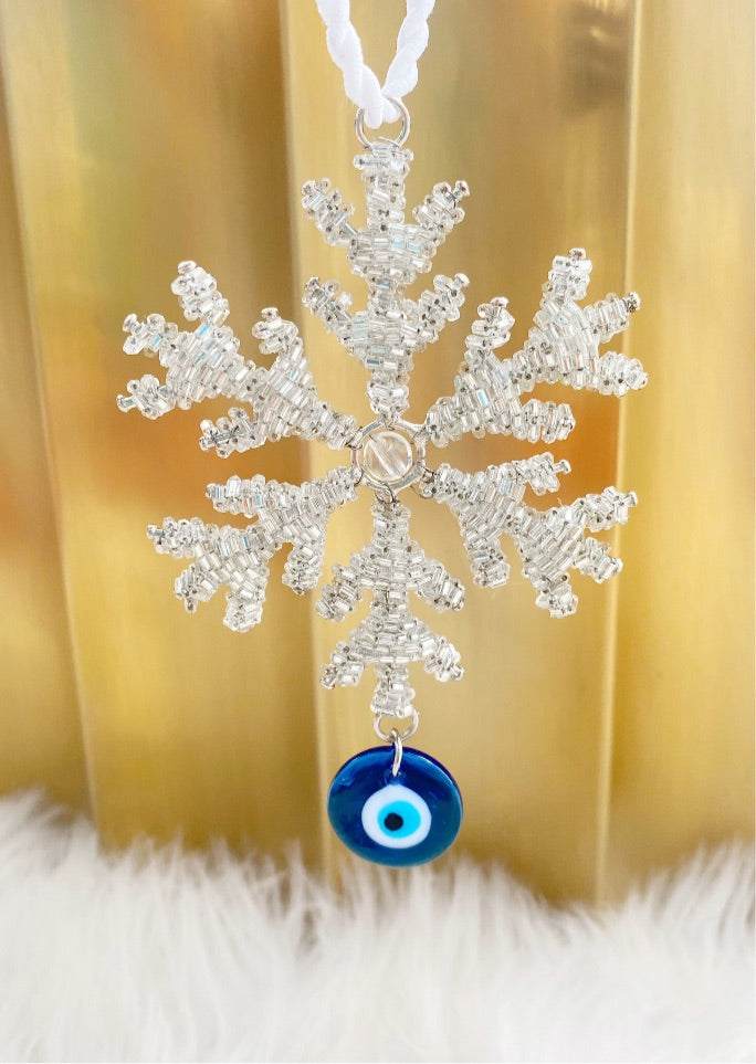 Evil Eye Snowflake Ornament Decor