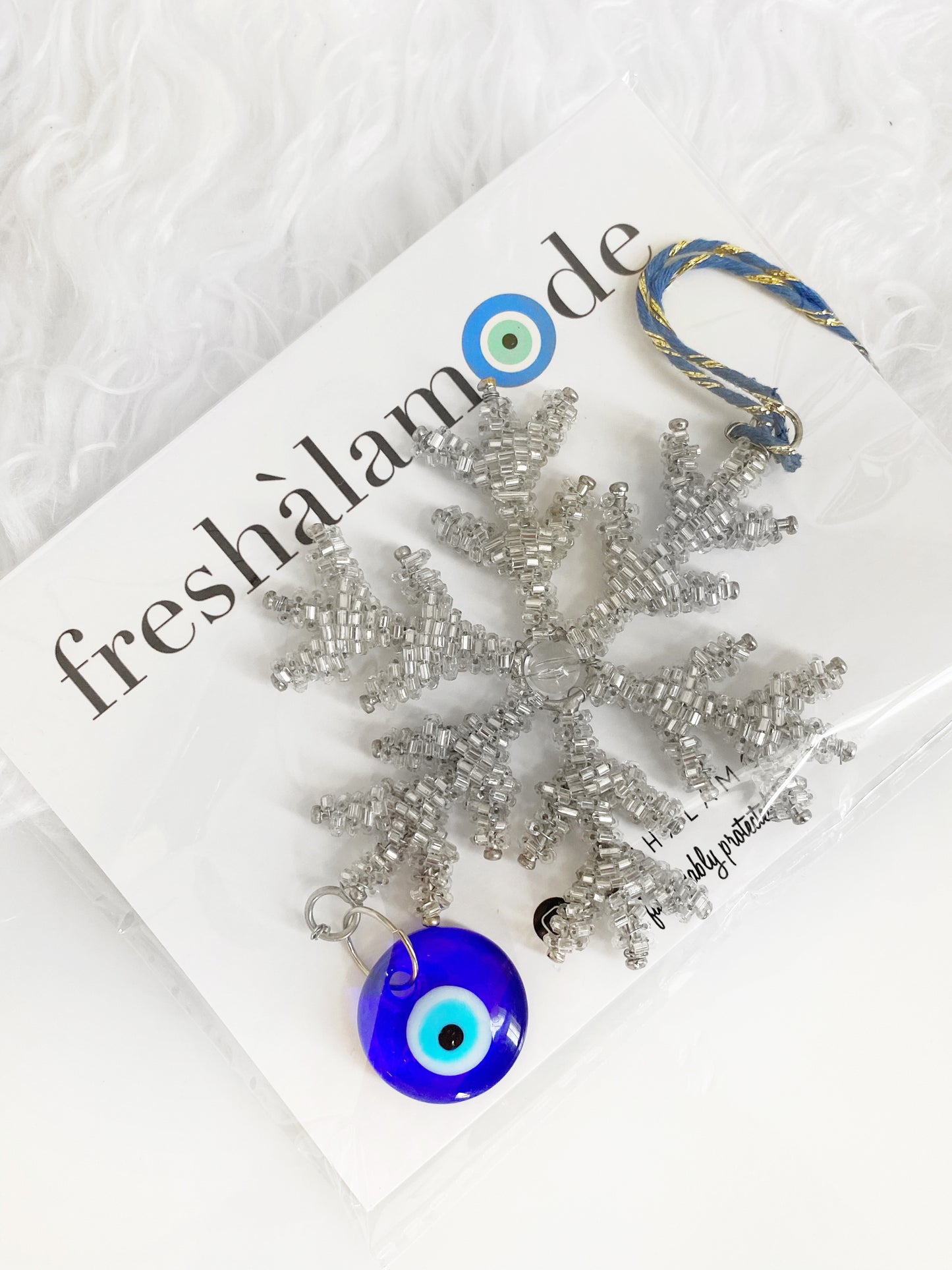 Evil Eye Snowflake Ornament Decor