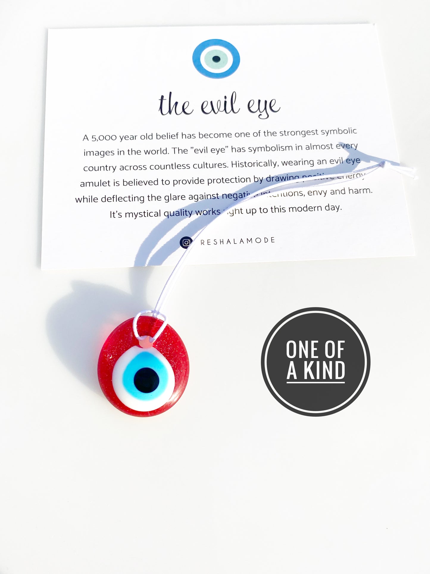 EXCLUSIVE! Red Glass Evil Eye Amulet Hanging