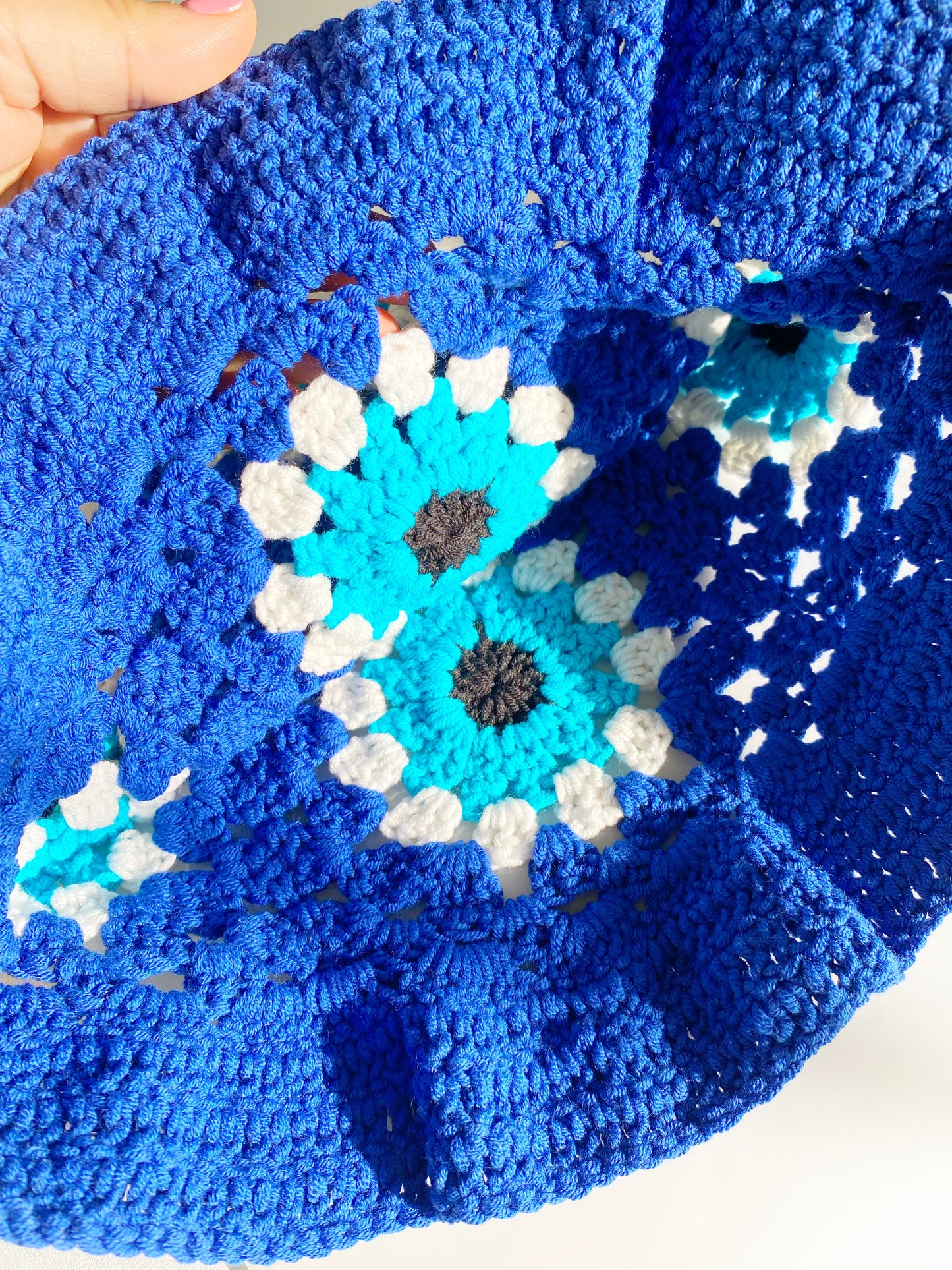 Evil Eye Crochet Bucket Hat