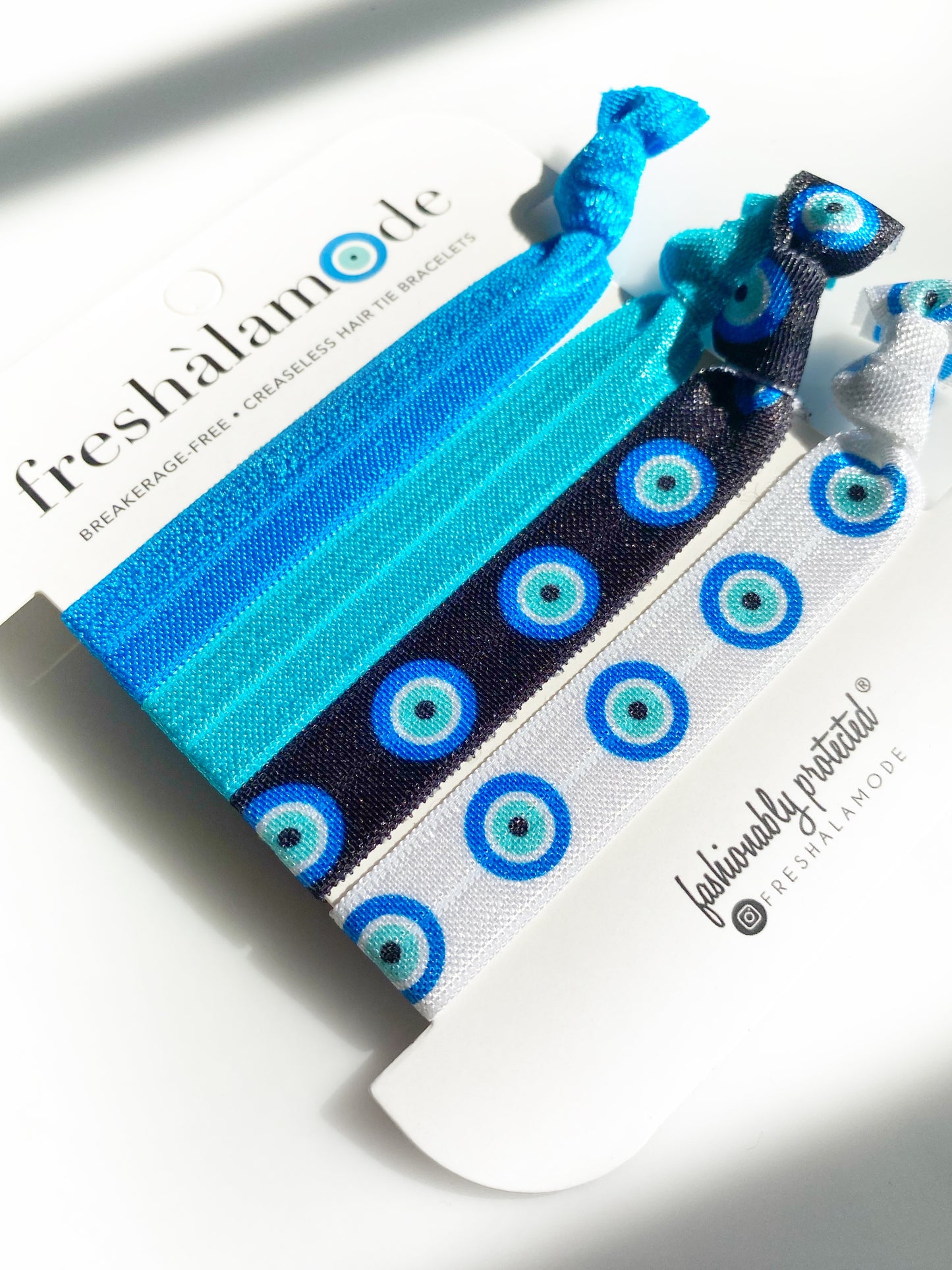 OFFICAL Evil Eye Creaseless Hair Tie Bracelets 4 pack