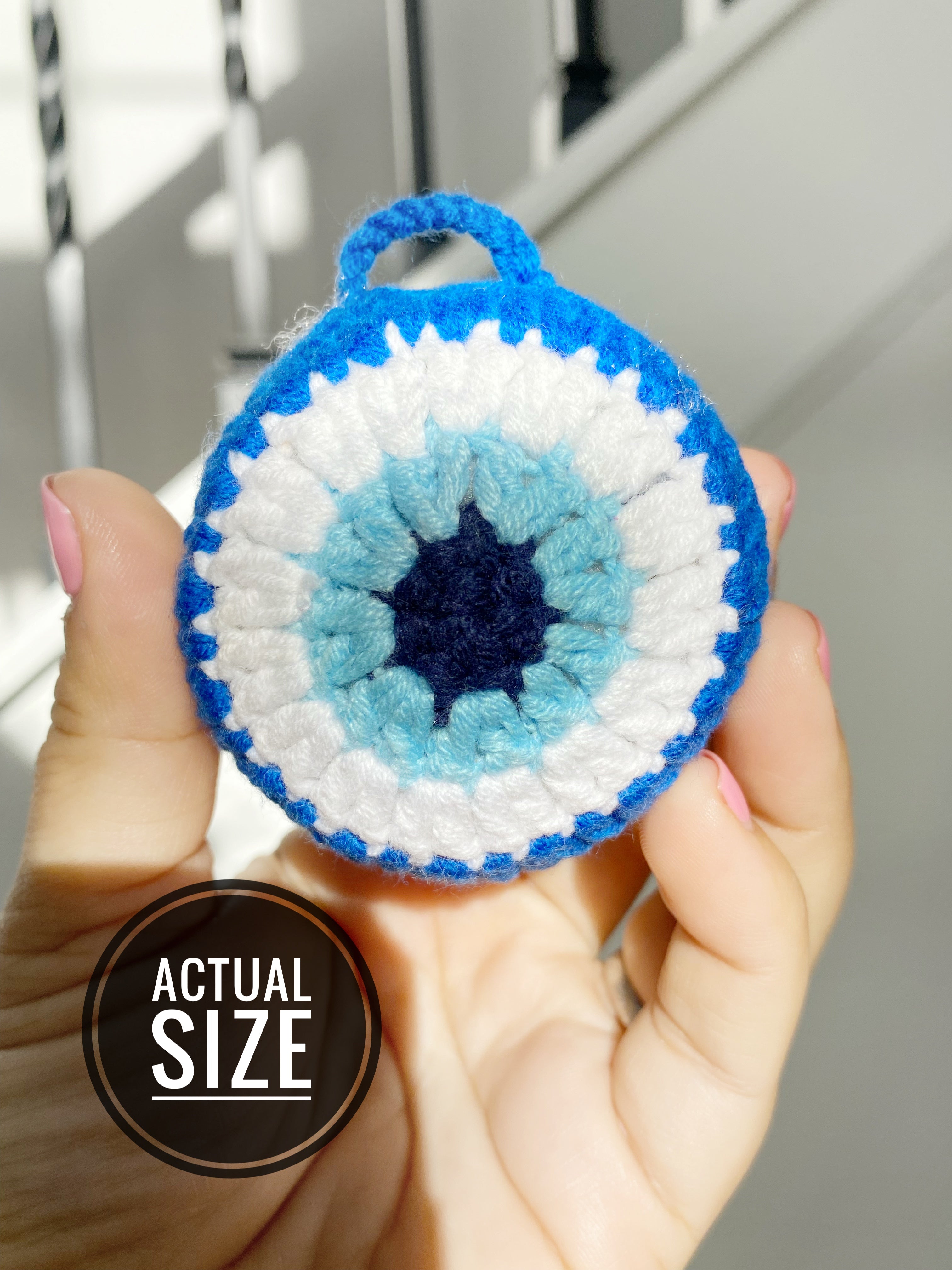Evil eye keychain Crochet