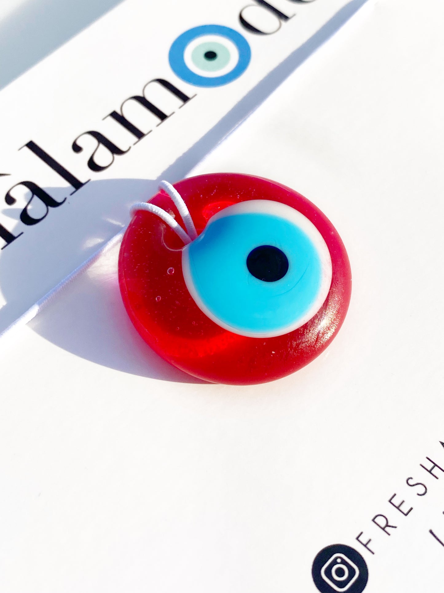 EXCLUSIVE! Red Glass Evil Eye Amulet Hanging