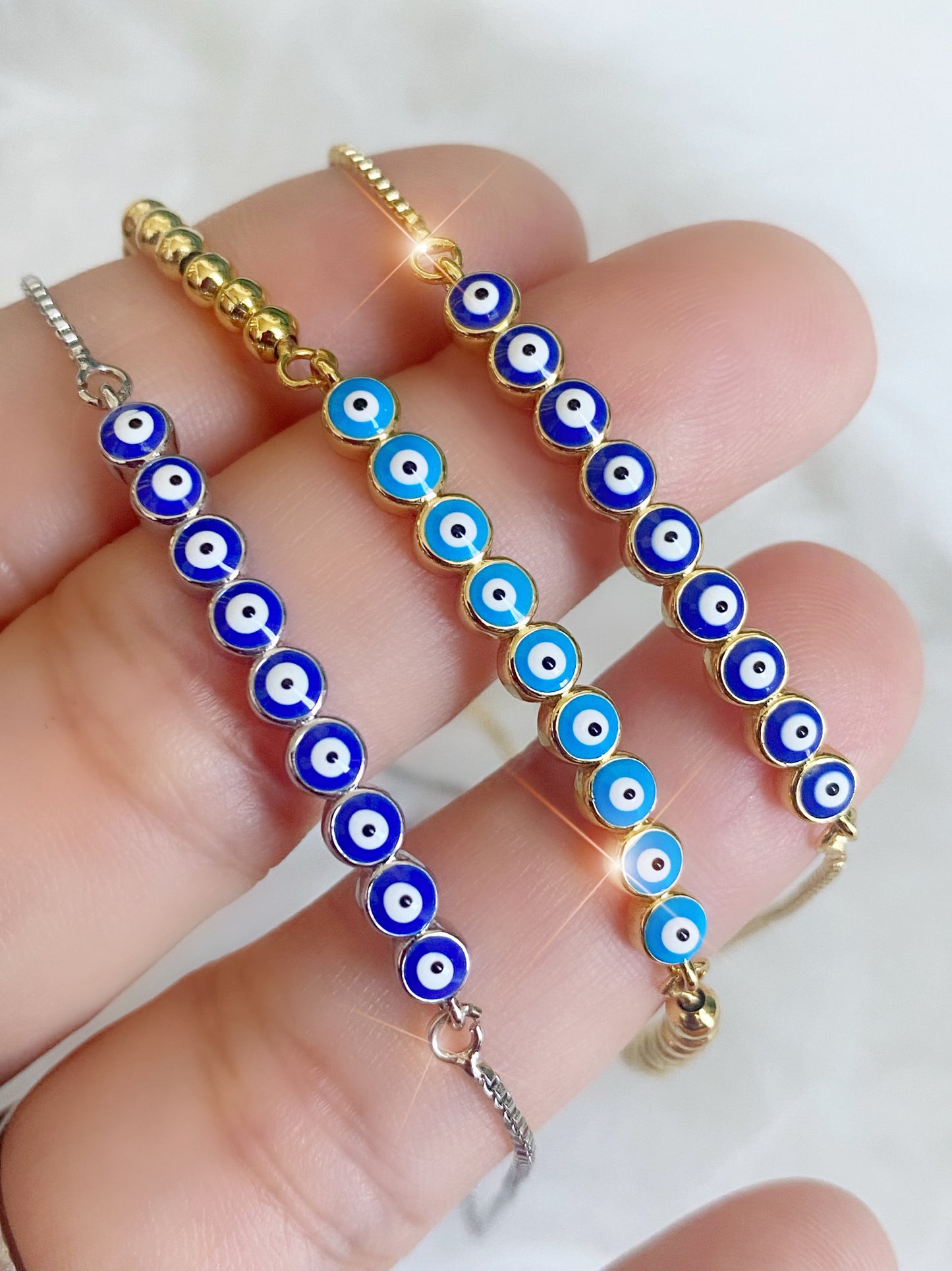 Evil Eye Bar Adjustable Bracelet