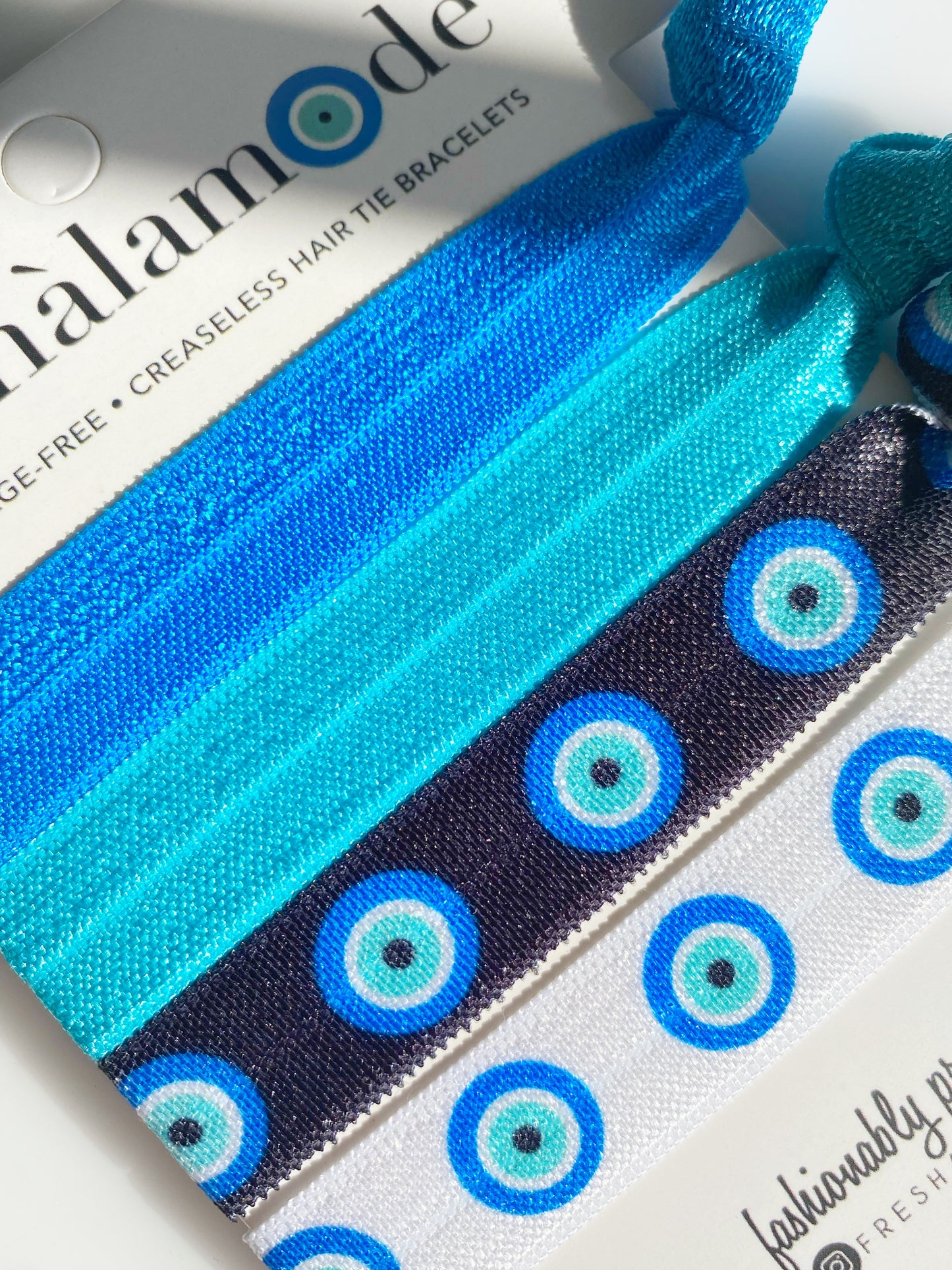 OFFICAL Evil Eye Creaseless Hair Tie Bracelets 4 pack