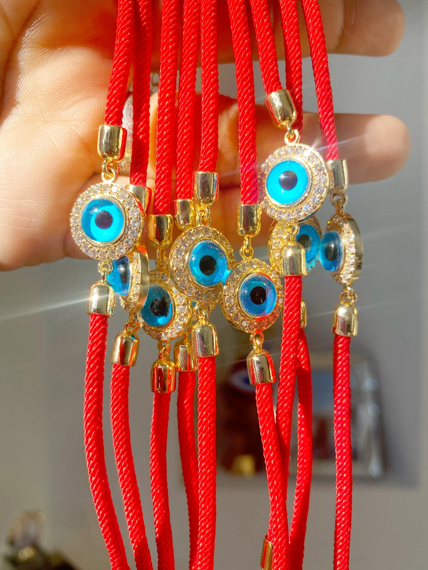 Vintage Evil Eye Red Rope Bracelet