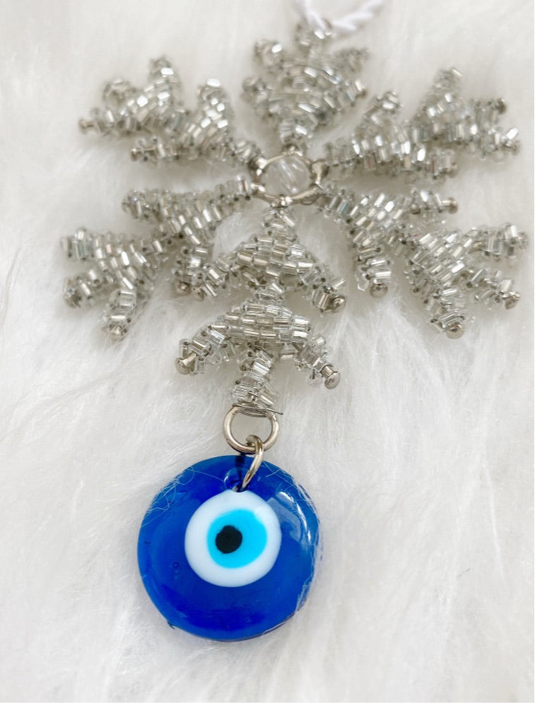 Evil Eye Snowflake Ornament Decor