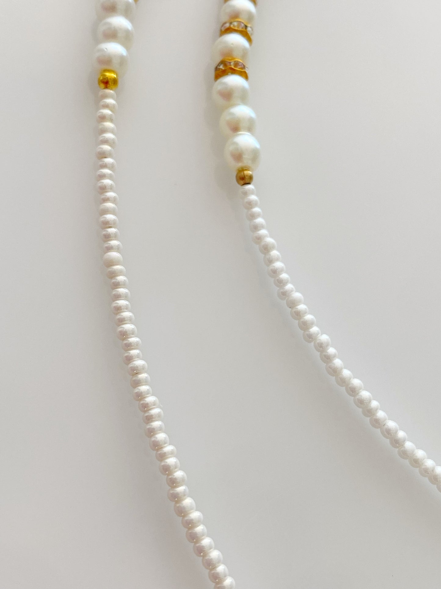 Evil Eye White Faux Beaded Necklace