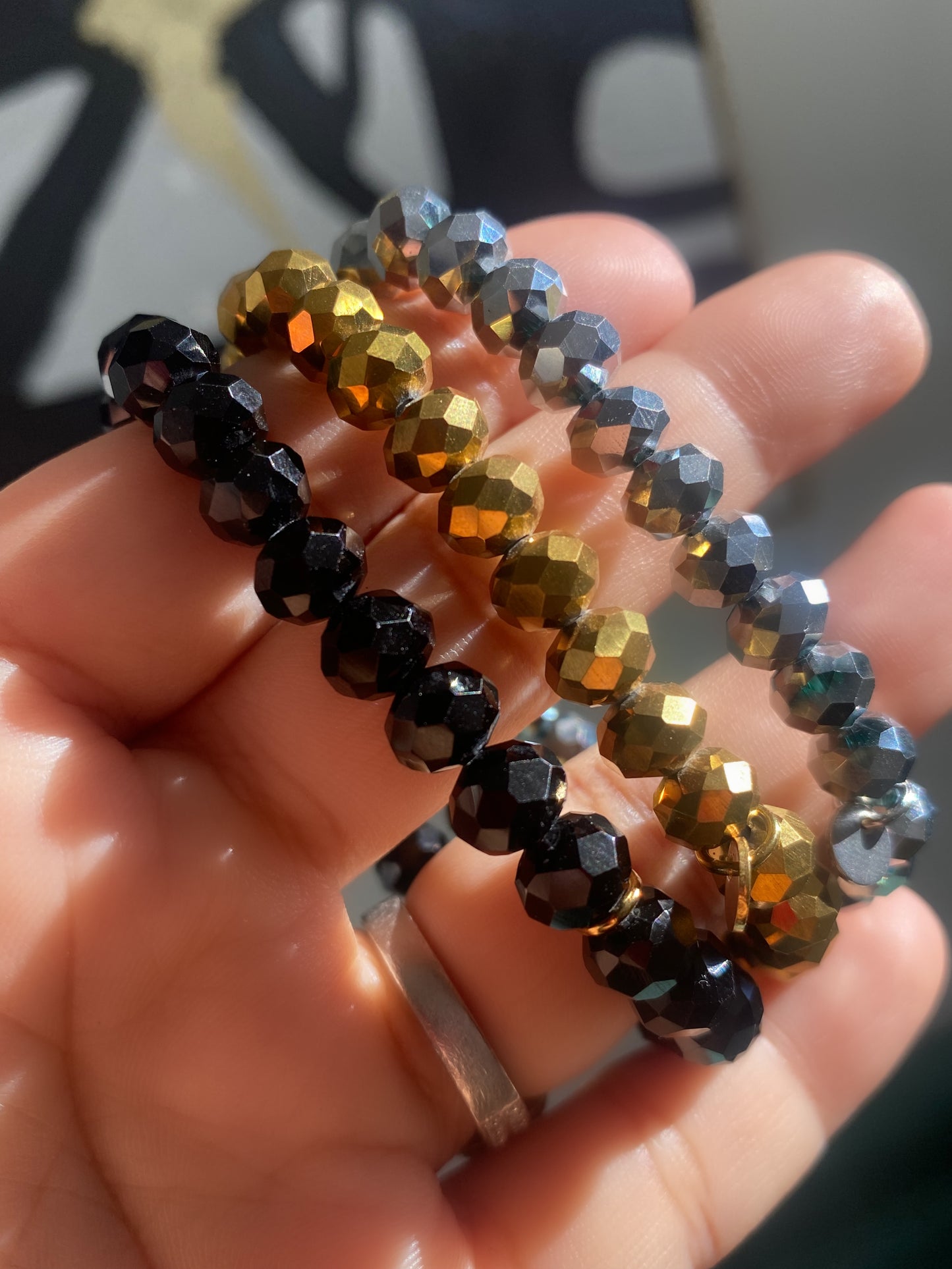 Evil Crystal Beaded Bracelet