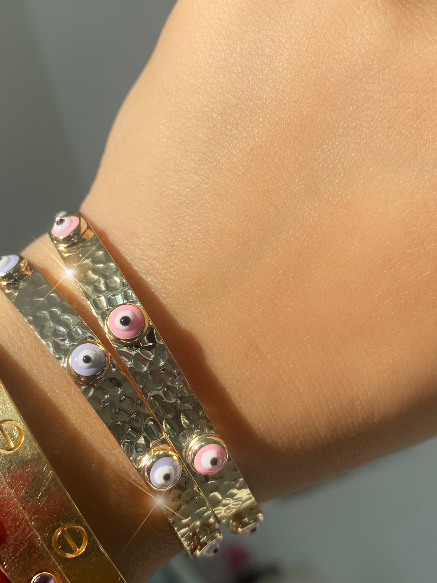 Antique Pastel Evil Eye Bangles