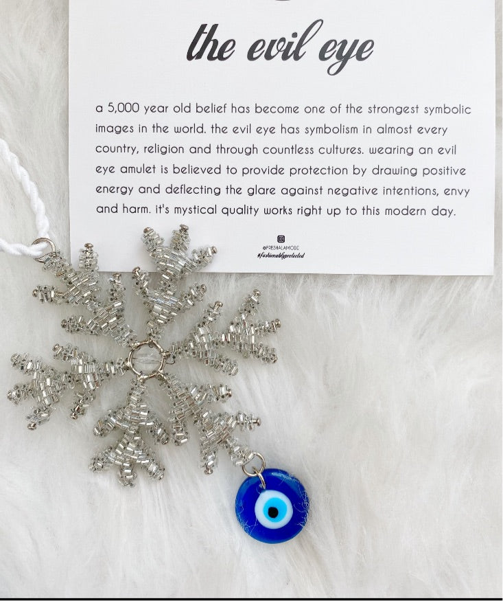 Evil Eye Snowflake Ornament Decor