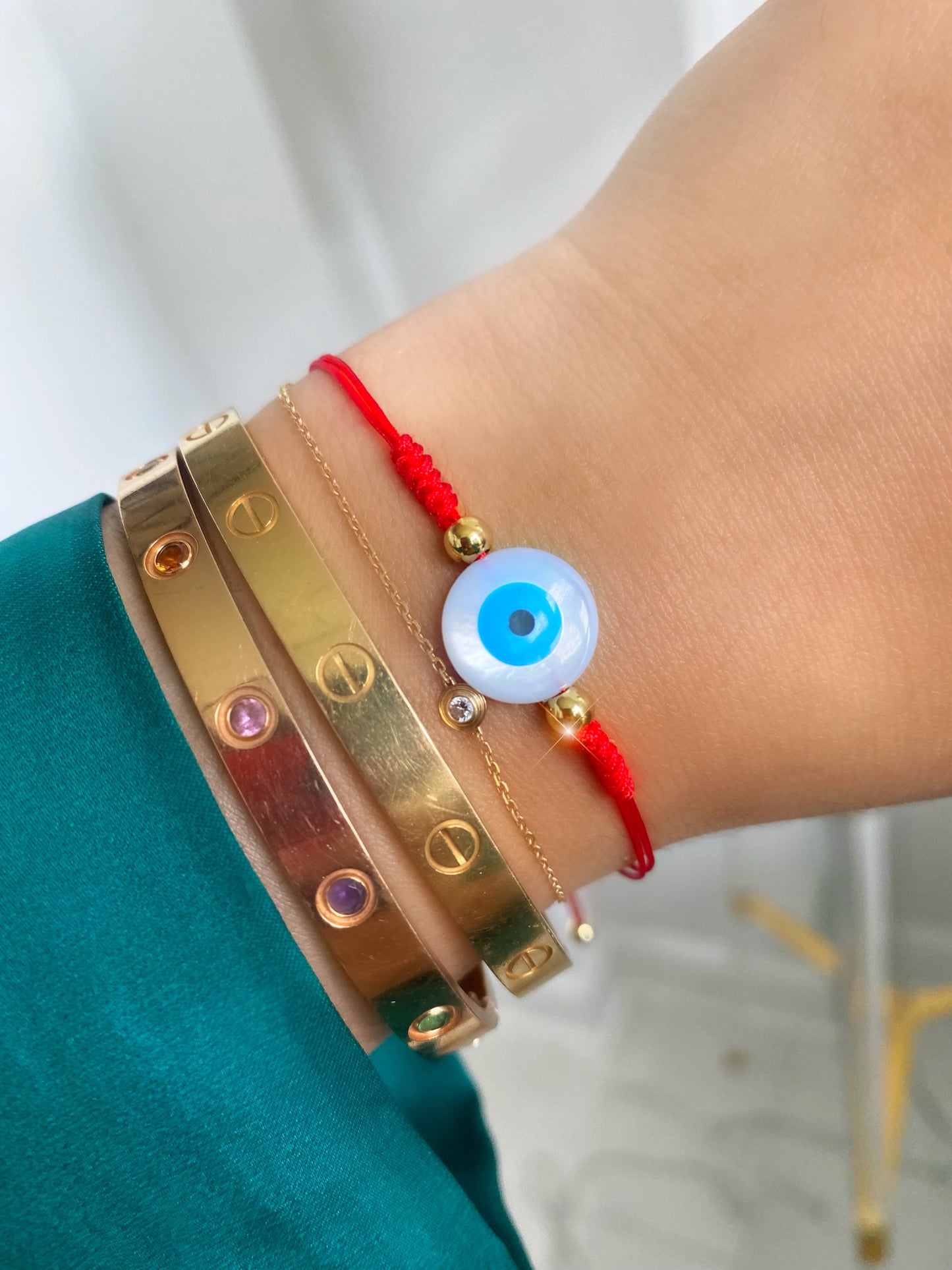 Pulsera Evil Eye Hilo Rojo