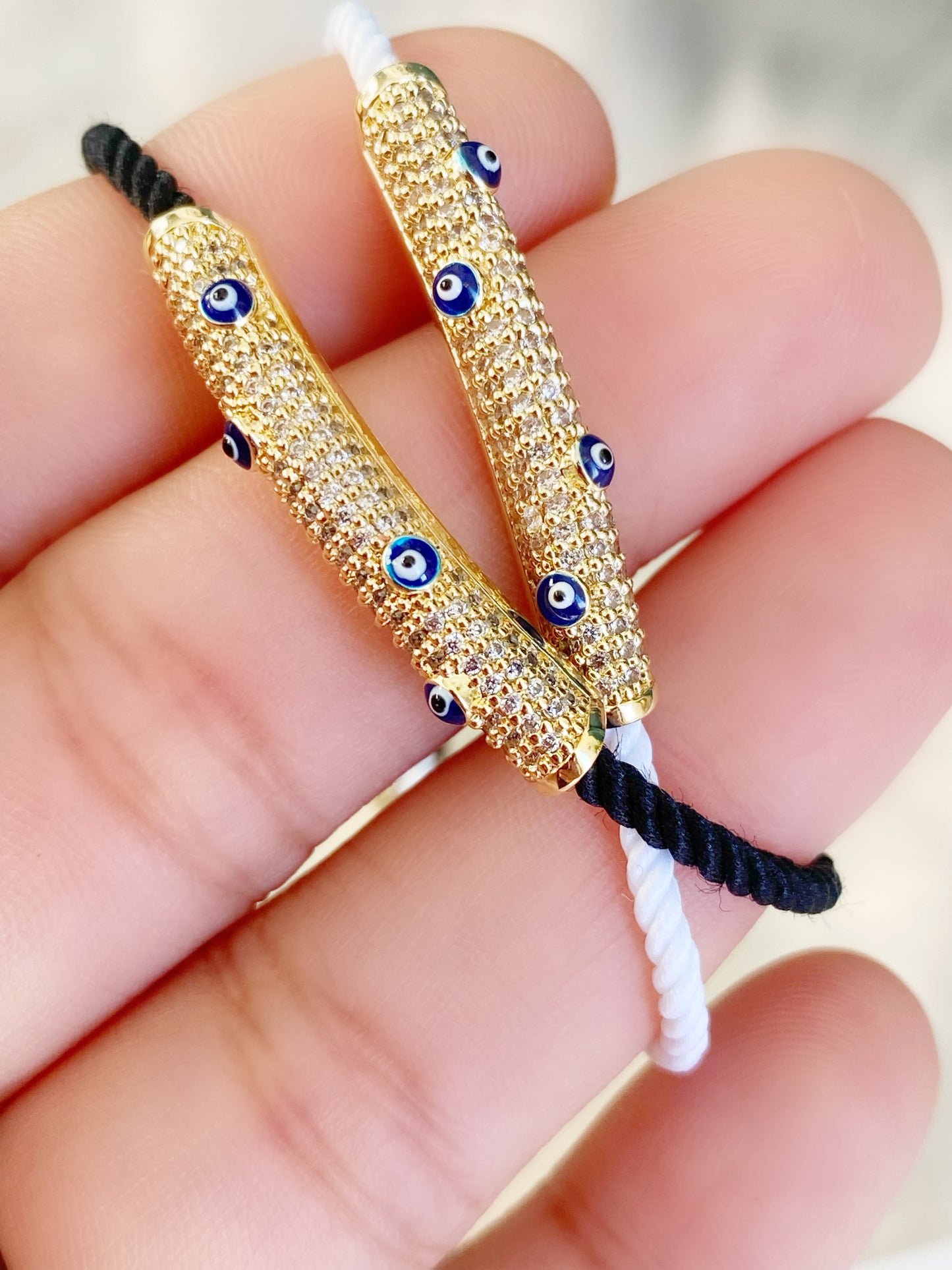 Luxe Evil Eye Bar Bracelet