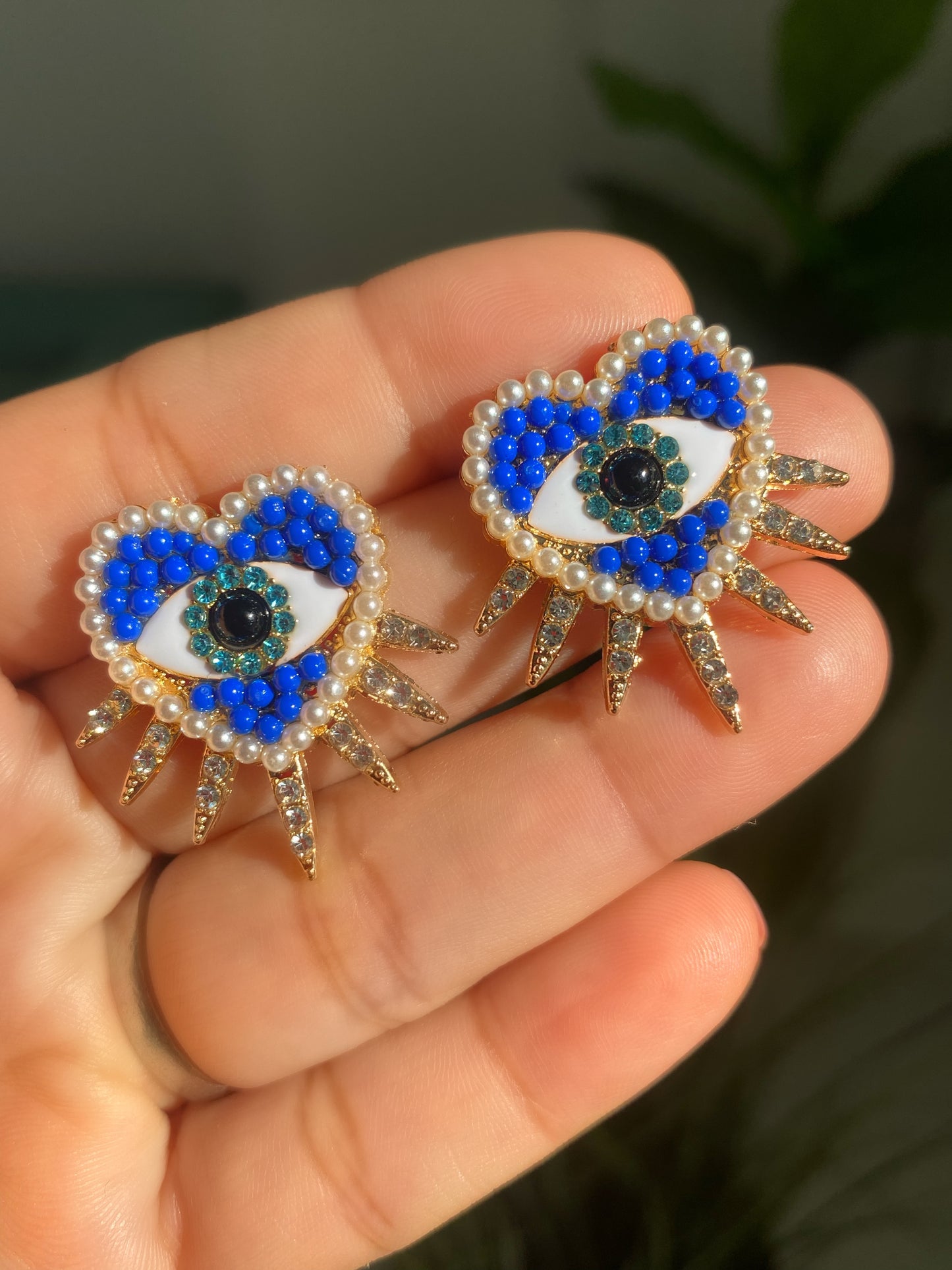 Heart EVIL EYE EARRINGS