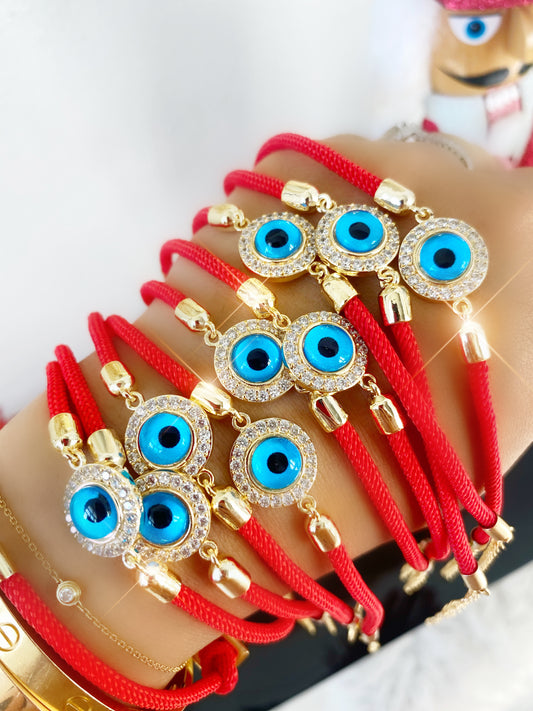 Vintage Evil Eye Red Rope Bracelet