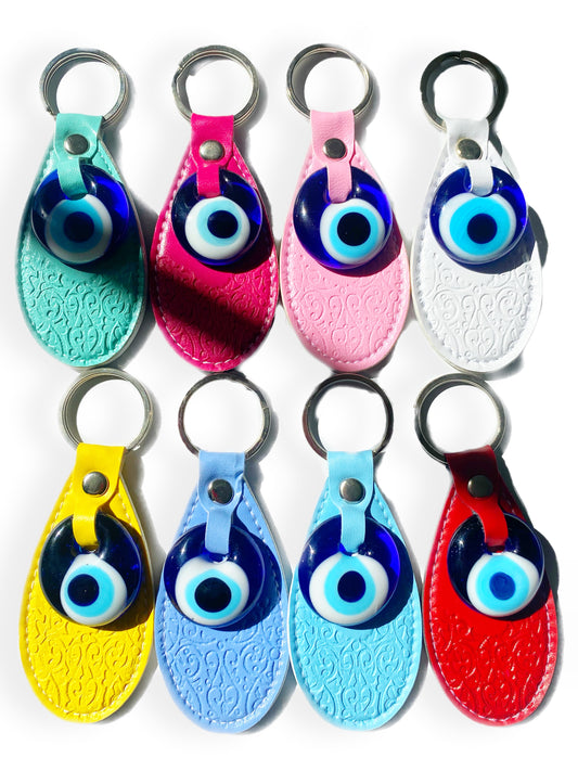 Luxury Evil Eye Glass Keychain