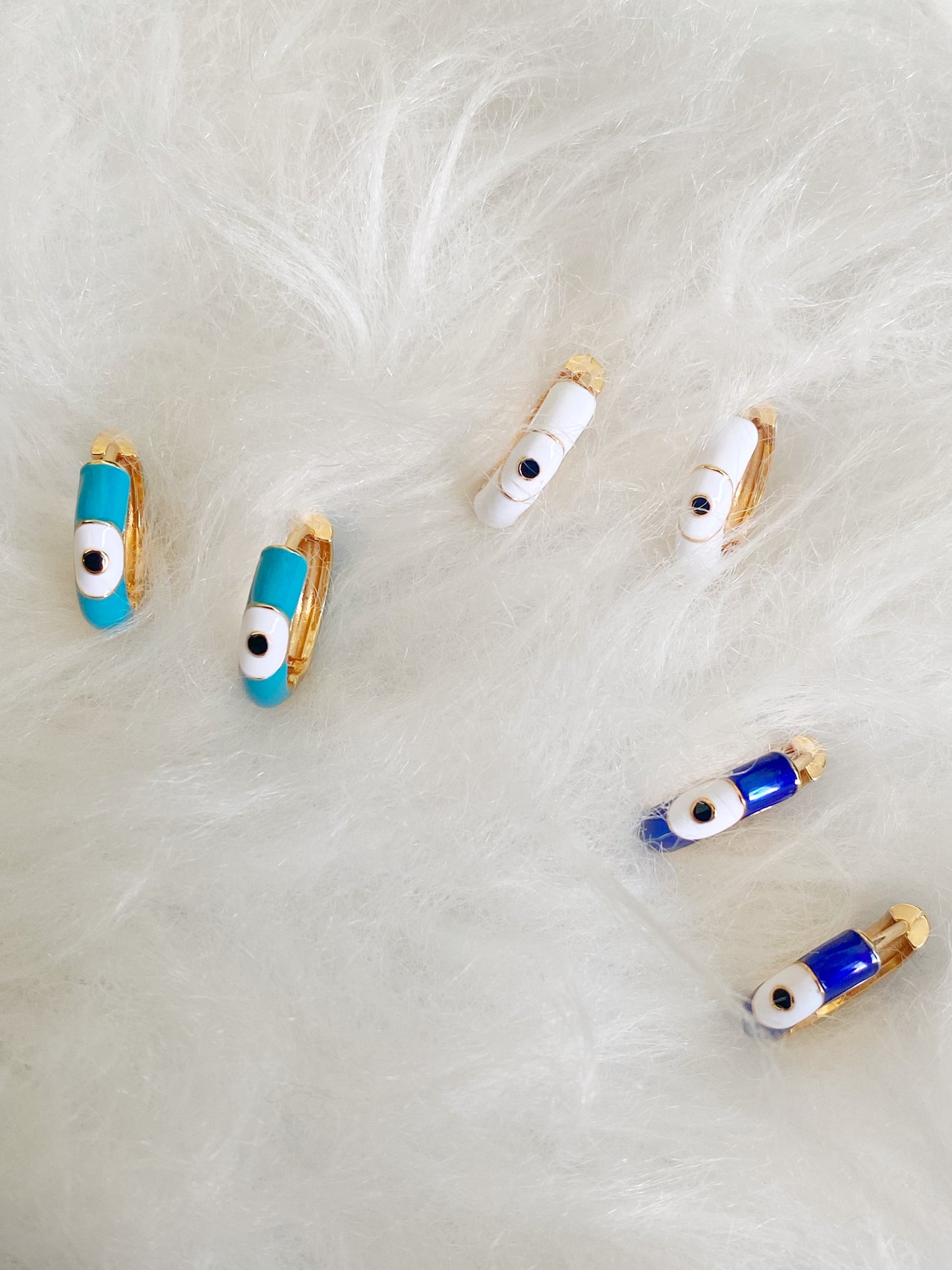 Classic Evil Eye Huggie Earrings