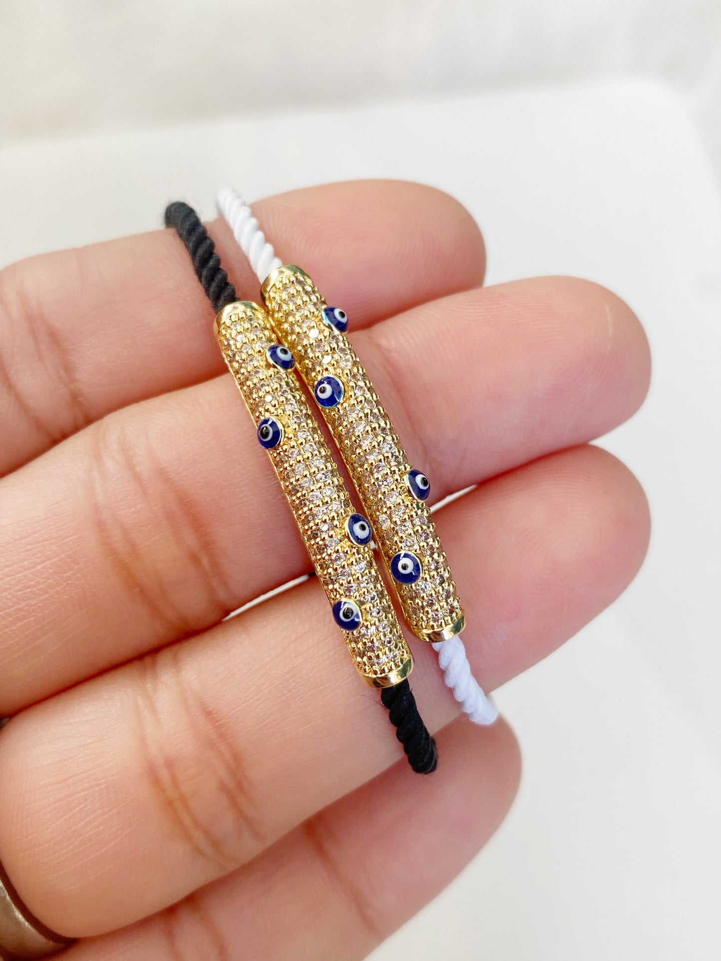 Luxe Evil Eye Bar Bracelet