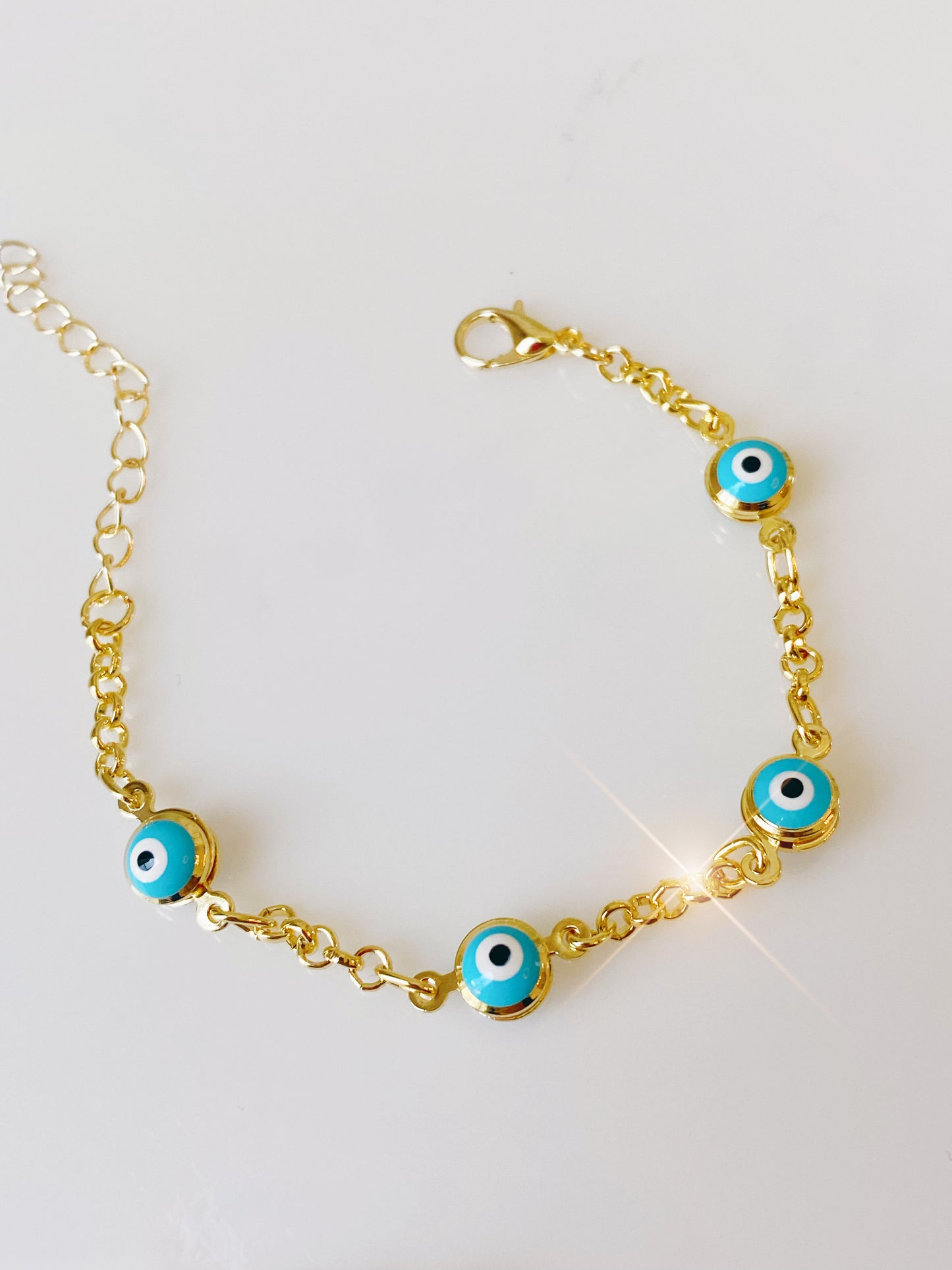 Evil Eye Painted Tennis Bracelet